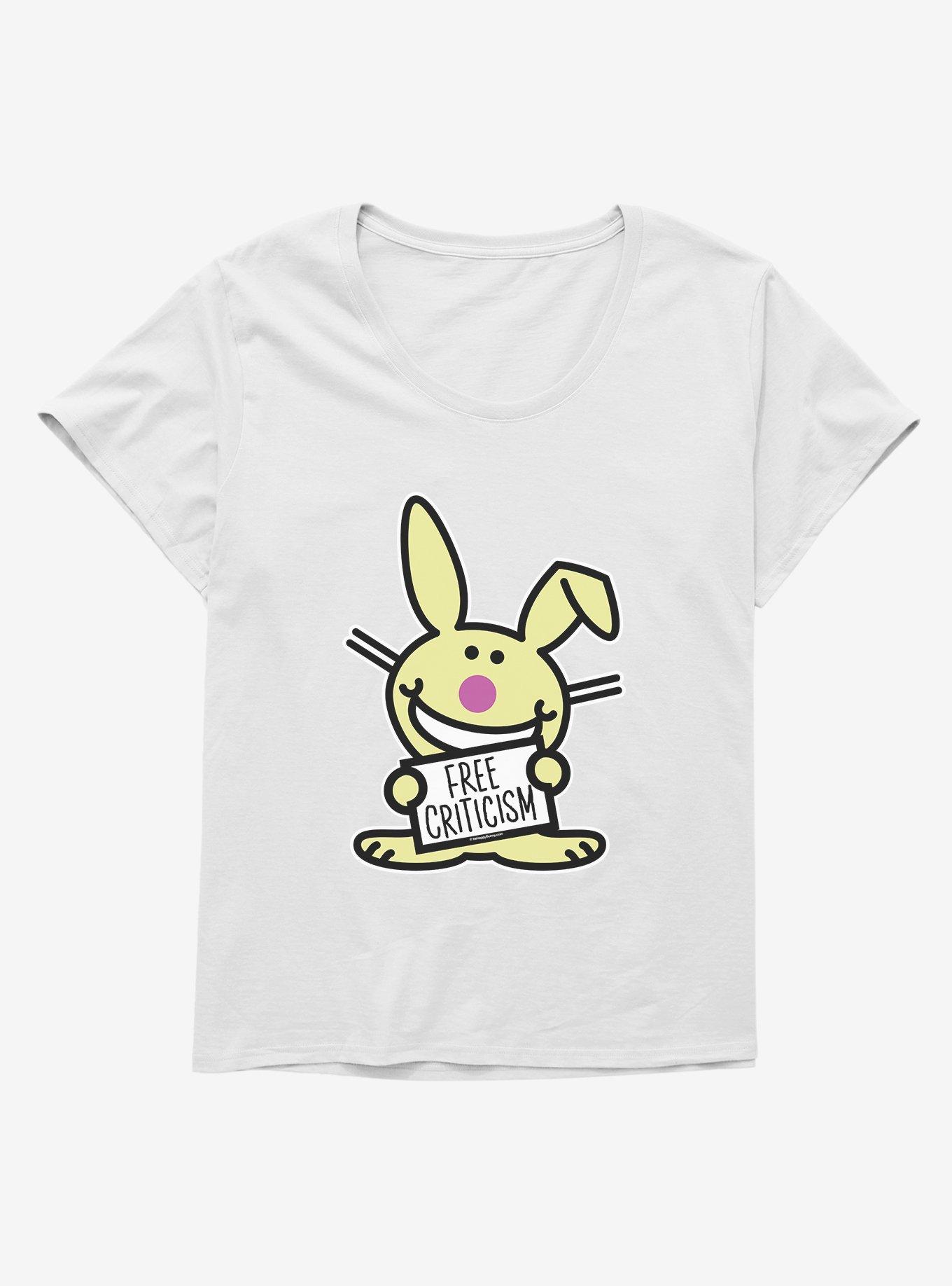 It's Happy Bunny Free Criticism Girls T-Shirt Plus Size, , hi-res