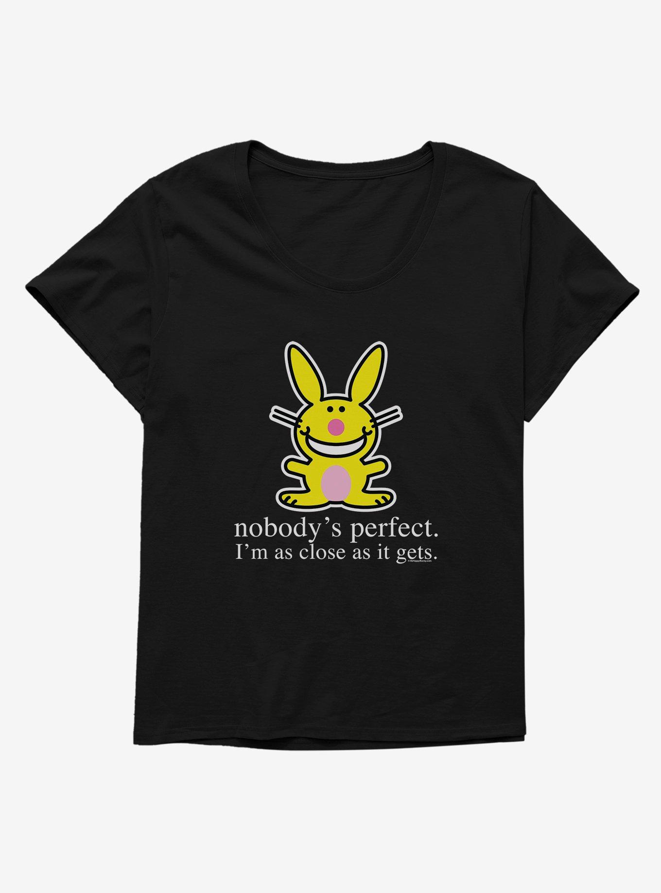 It's Happy Bunny Nobody's Perfect Girls T-Shirt Plus Size