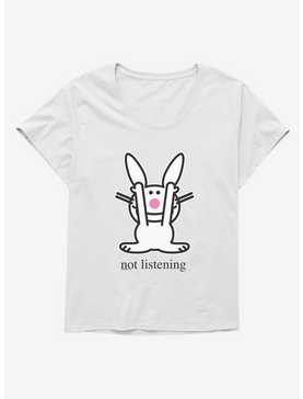 It's Happy Bunny Not Listening Girls T-Shirt Plus Size, , hi-res