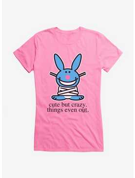 It's Happy Bunny Cute But Crazy Girls T-Shirt, , hi-res