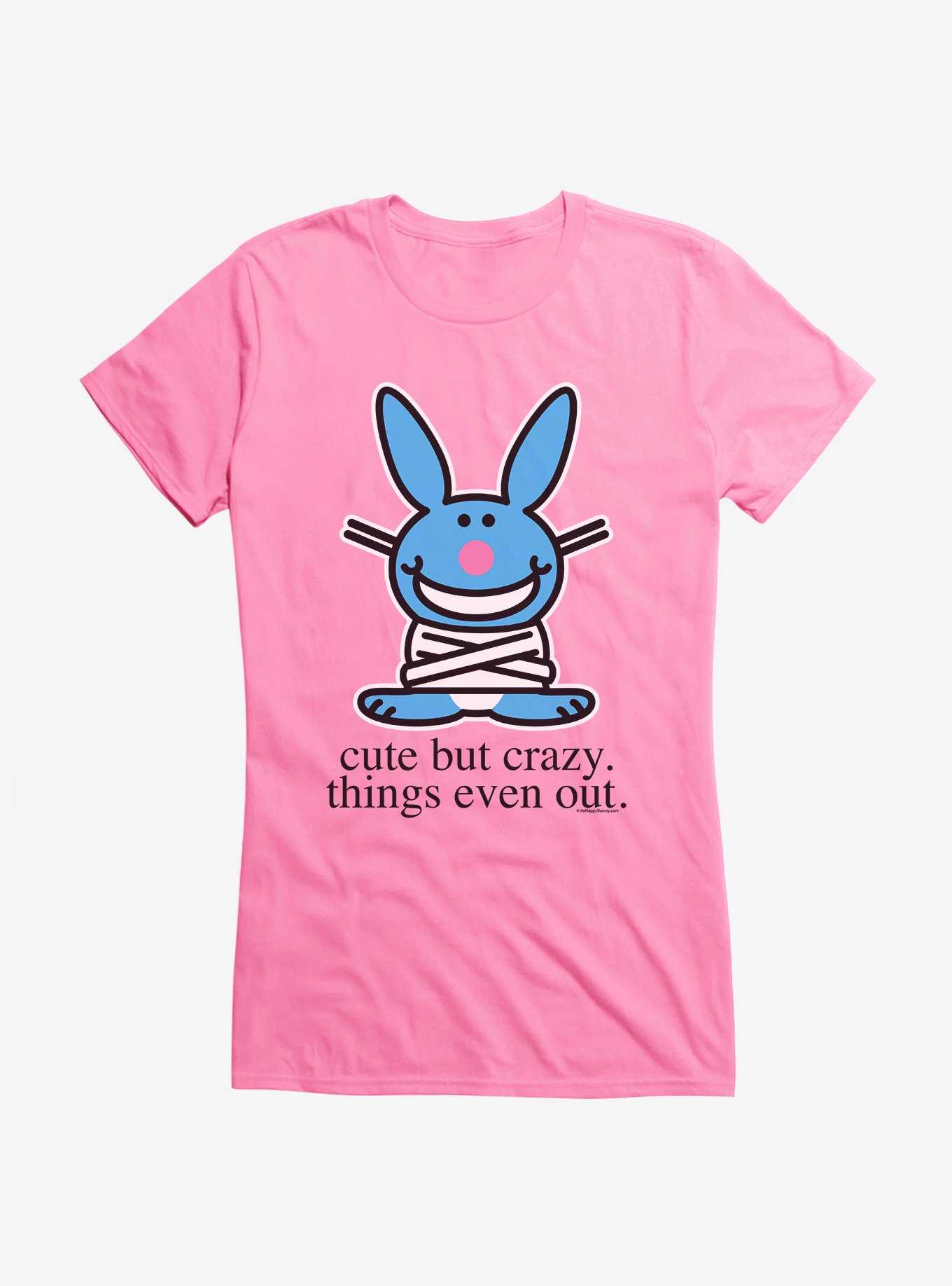 It's Happy Bunny Cute But Crazy Girls T-Shirt, , hi-res