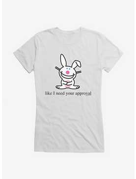 It's Happy Bunny Don't Need Your Approval Girls T-Shirt, , hi-res