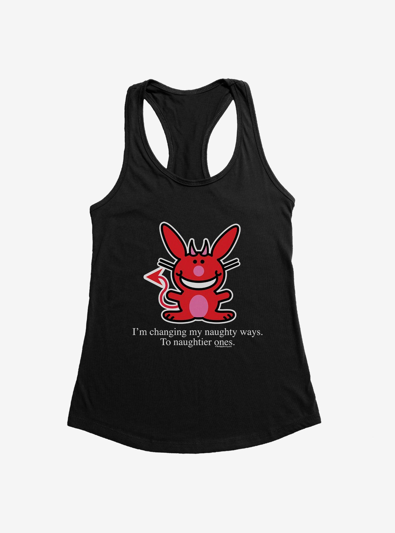 THRDLESS It's Happy Bunny Naughtier Ways Girls Tank