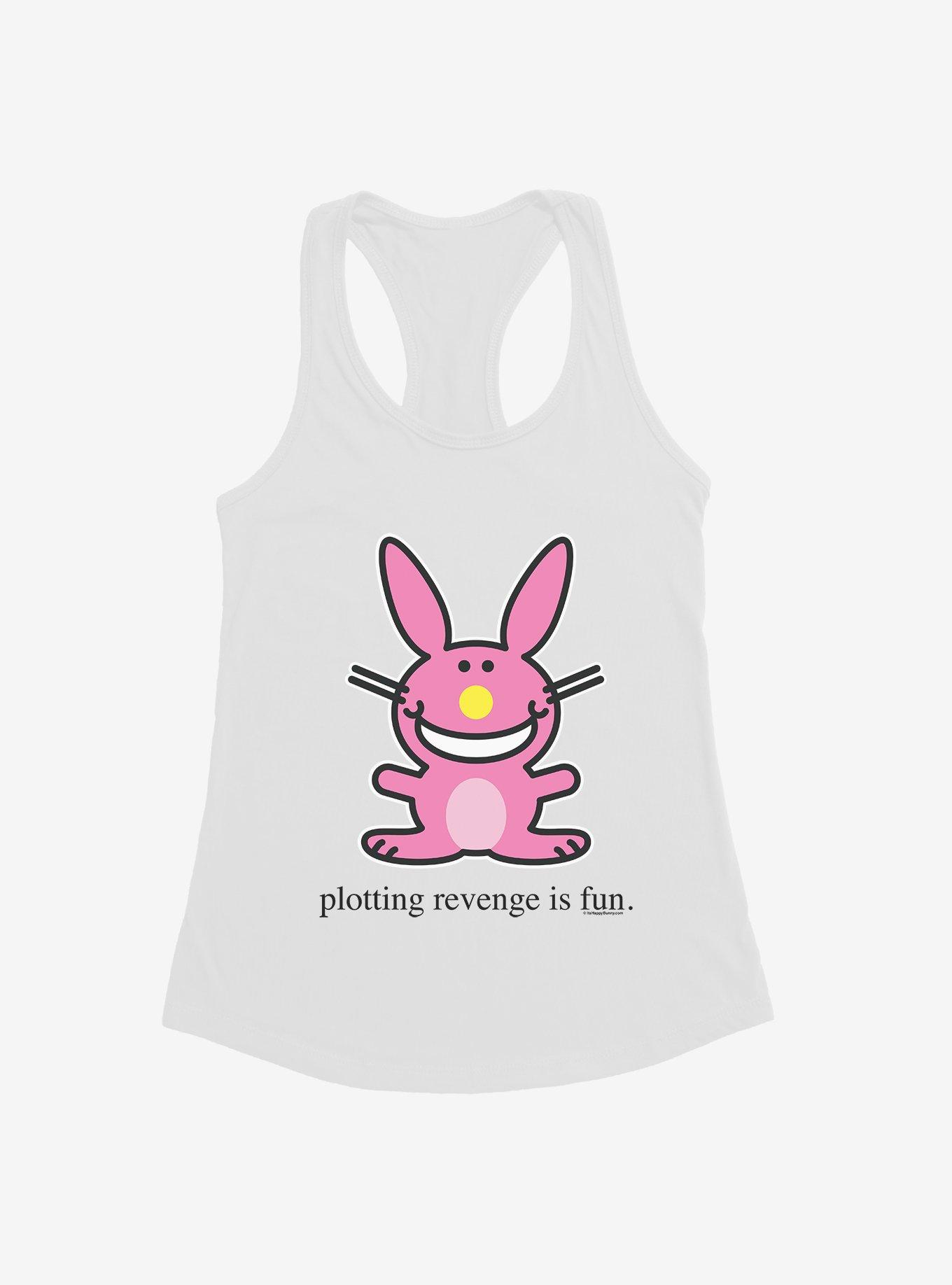 It's Happy Bunny Revenge Is Fun Girls Tank, WHITE, hi-res