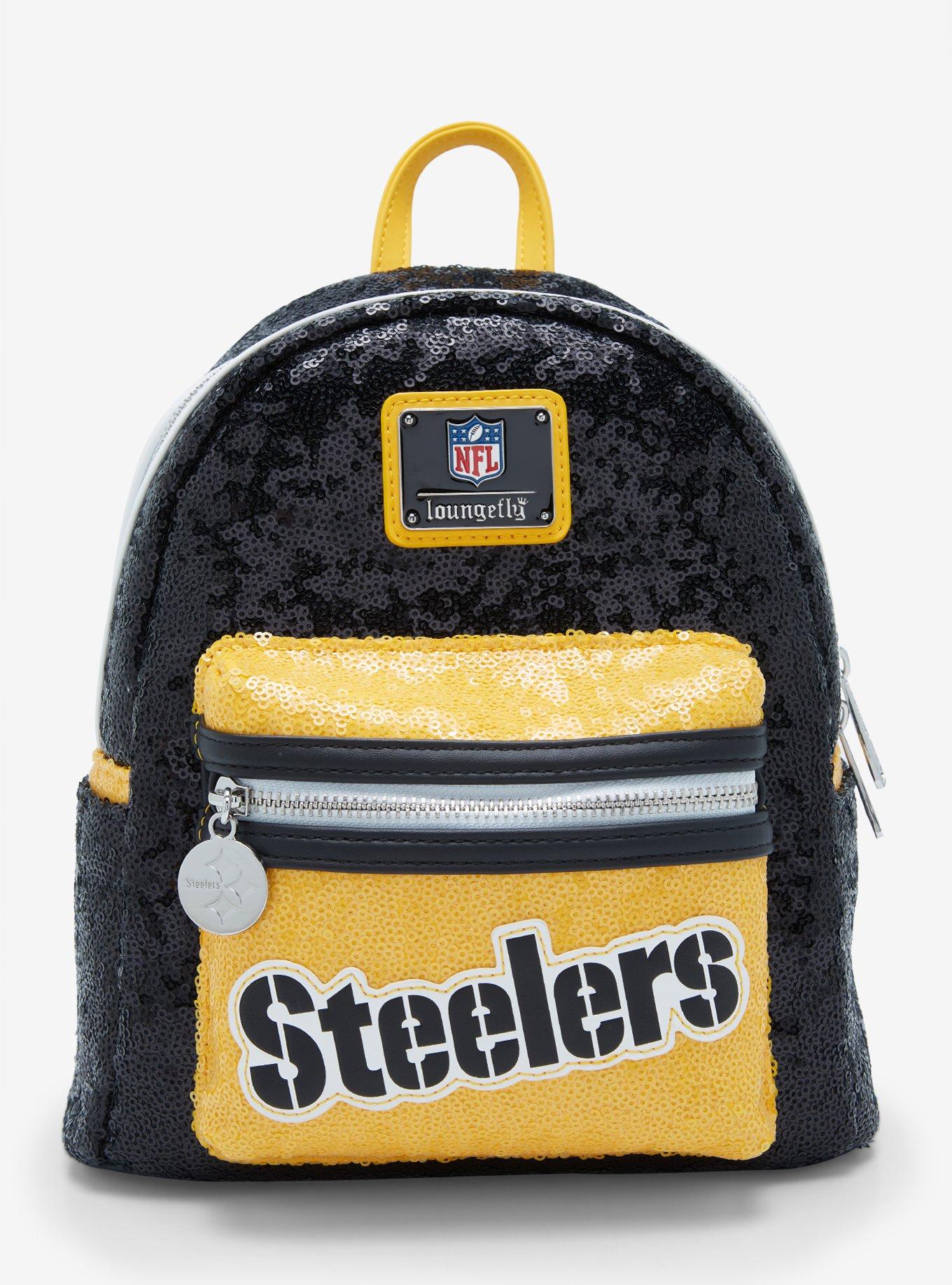 Loungefly Pittsburgh Steelers Football Mini Backpack NFL NWT Pittsburgh Steelers Loungefly Varsity Mini Backpack main image 2