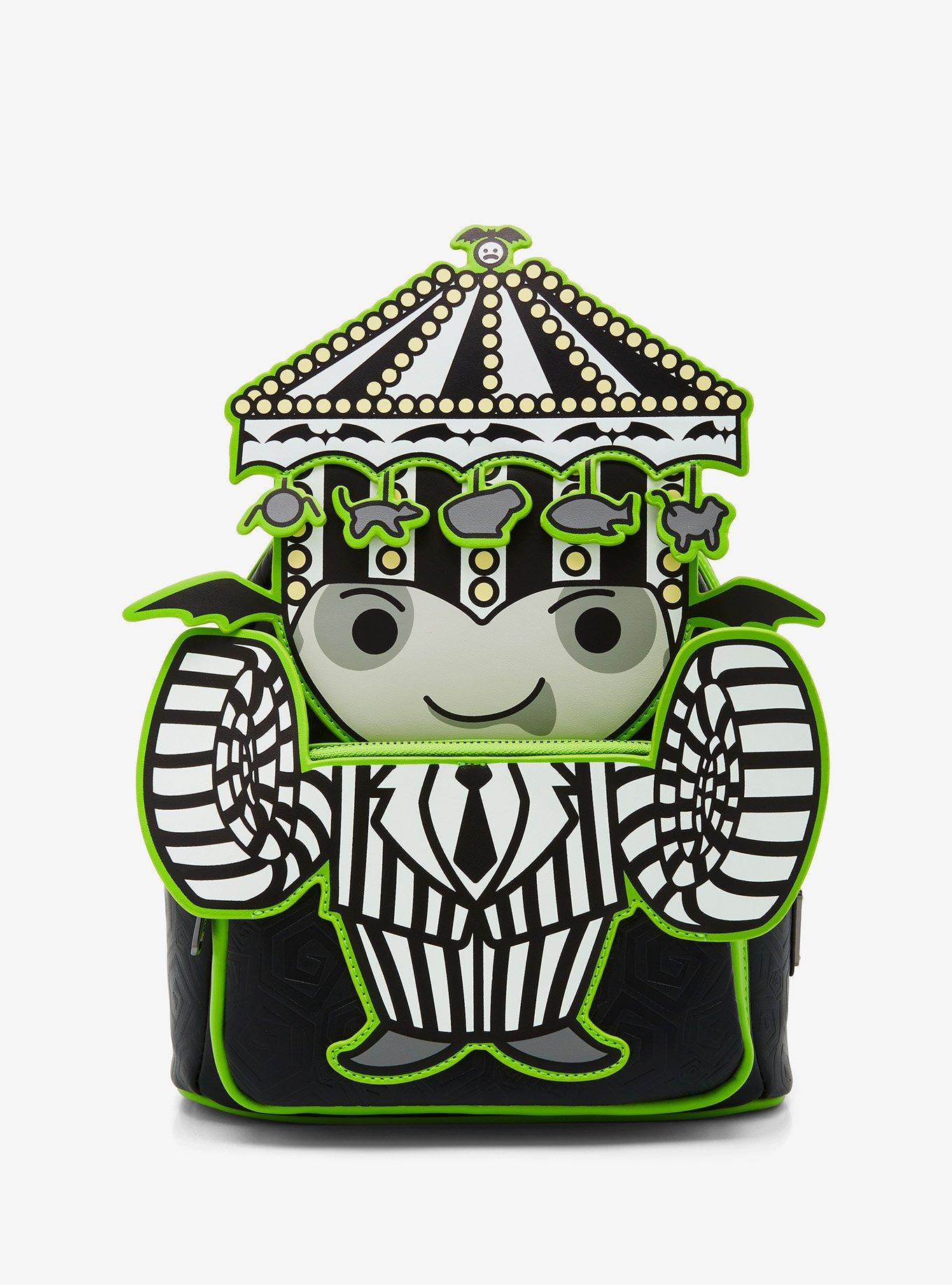 Loungefly Beetlejuice Chibi Carousel Beetlejuice Glow in the Dark Mini Backpack BoxLunch Exclusive