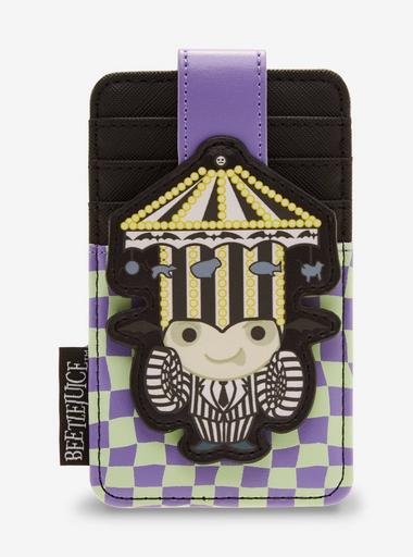 beetlejuice card sleeves Dragon Shield: - 100CT Brushed Art quality print as all our art sleeves Loungefly Beetlejuice Carousel Glow-in-the-Dark Cardholder