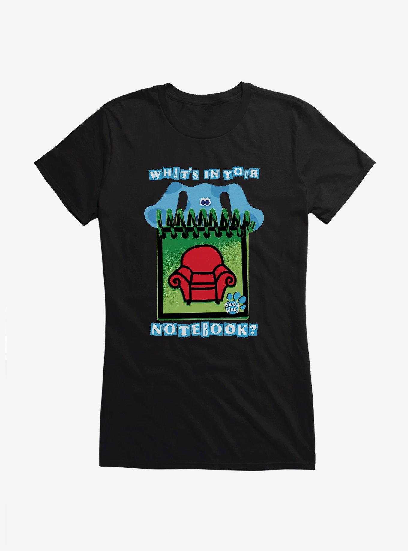 Blue's Clues What's In Your Notebook? Girls T-Shirt, BLACK, hi-res