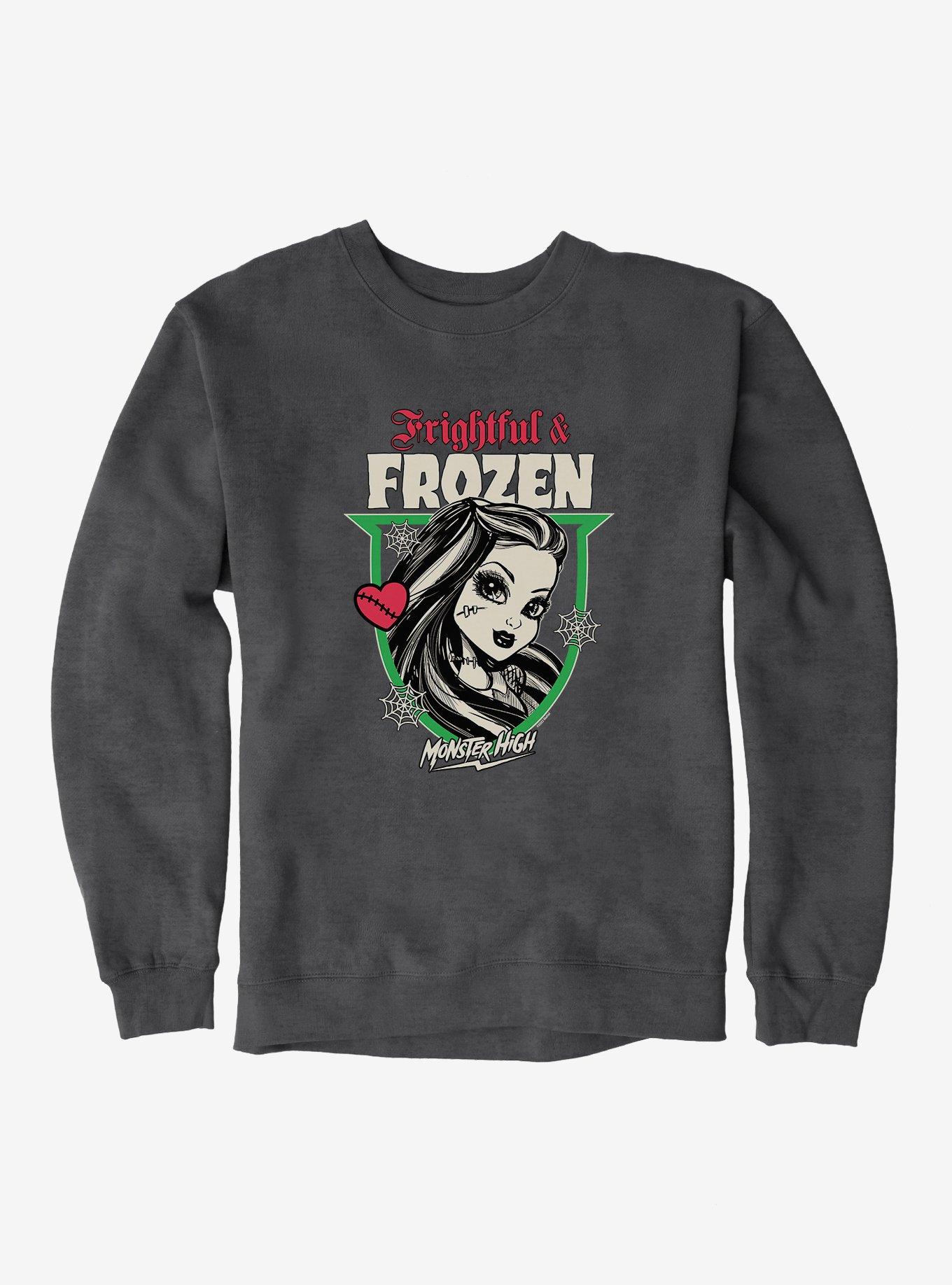 Monster High Frankie Stein Frightful And Frozen Sweatshirt, DARK HEATHER, hi-res