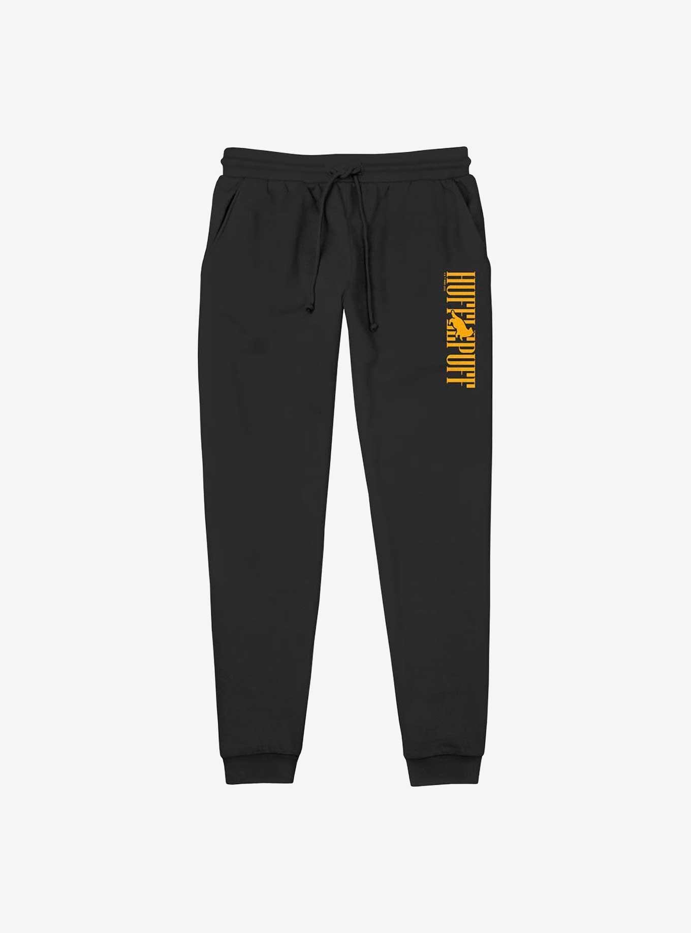 Harry Potter Hufflepuff Logo Jogger Sweatpants, BLACK, hi-res