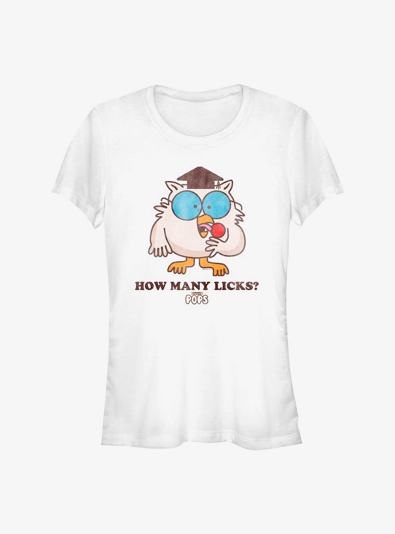 Tootsie Roll Owl How Many Licks Girls T-Shirt, WHITE, hi-res