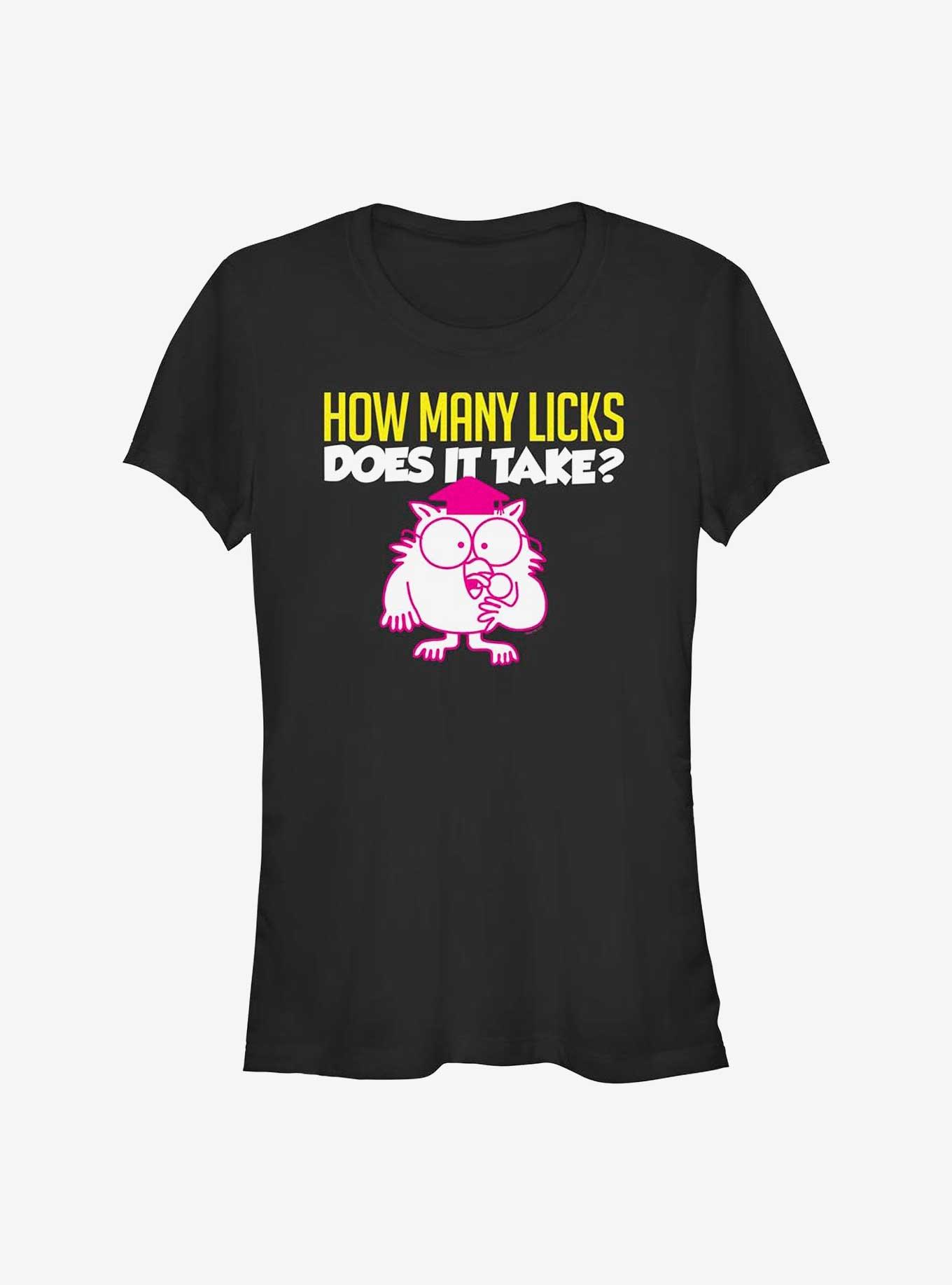 Tootsie Roll Mr. Owl How Many Licks Girls T-Shirt, BLACK, hi-res