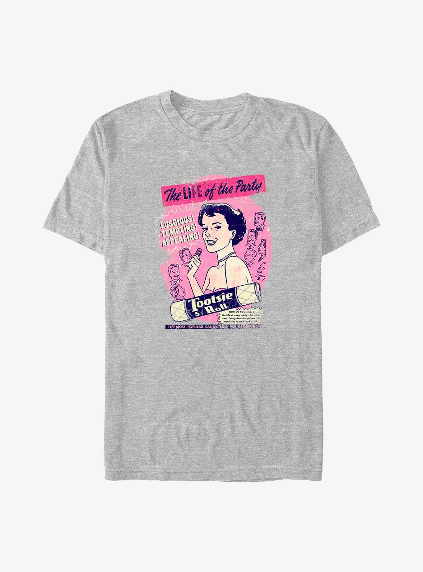 Tootsie Roll Life of the Party Vintage Ad T-Shirt, ATH HTR, hi-res
