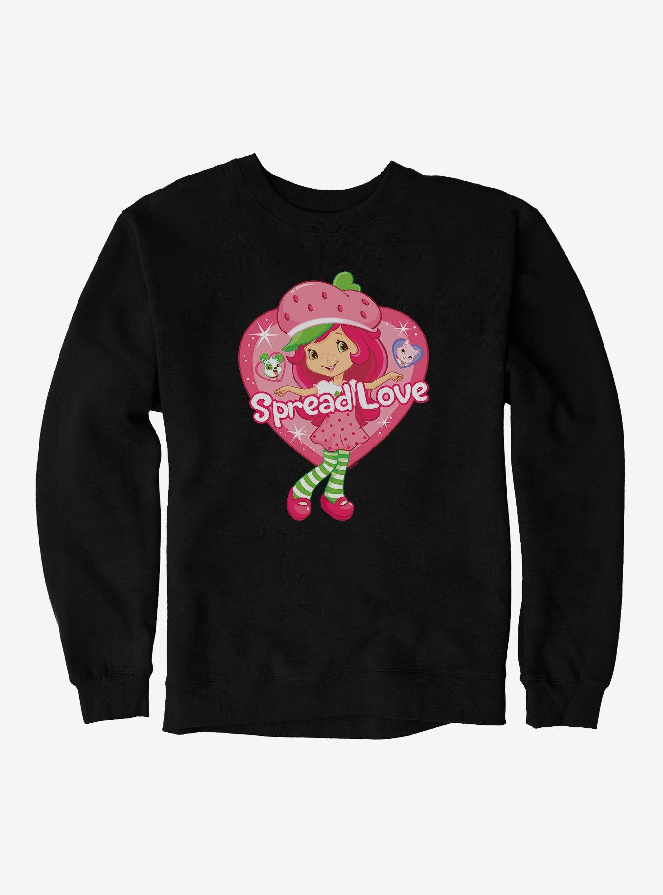 Strawberry Shortcake Spread Love Sweatshirt, BLACK, hi-res