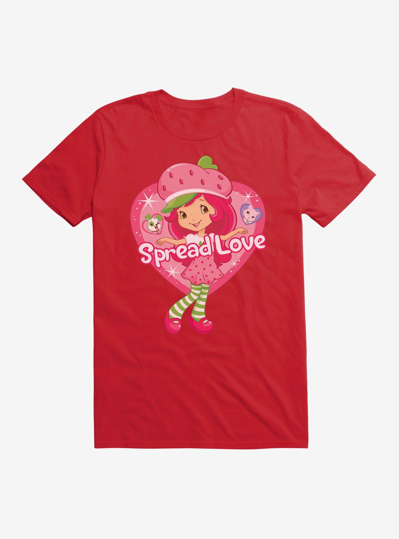 Strawberry Shortcake Spread Love T-Shirt, RED, hi-res