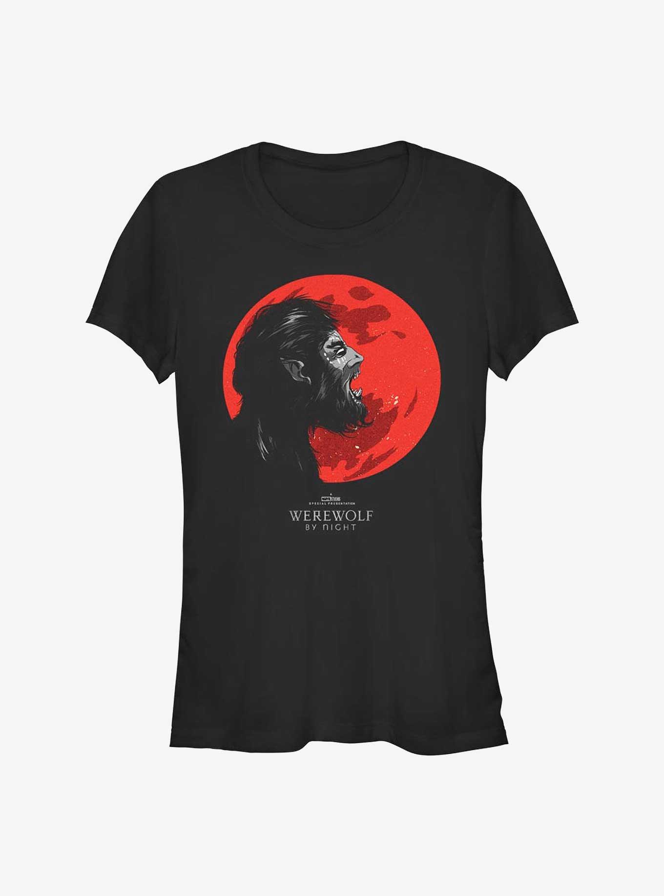 Marvel Studios' Special Presentation: Werewolf By Night Howling Blood Moon Girls T-Shirt, BLACK, hi-res