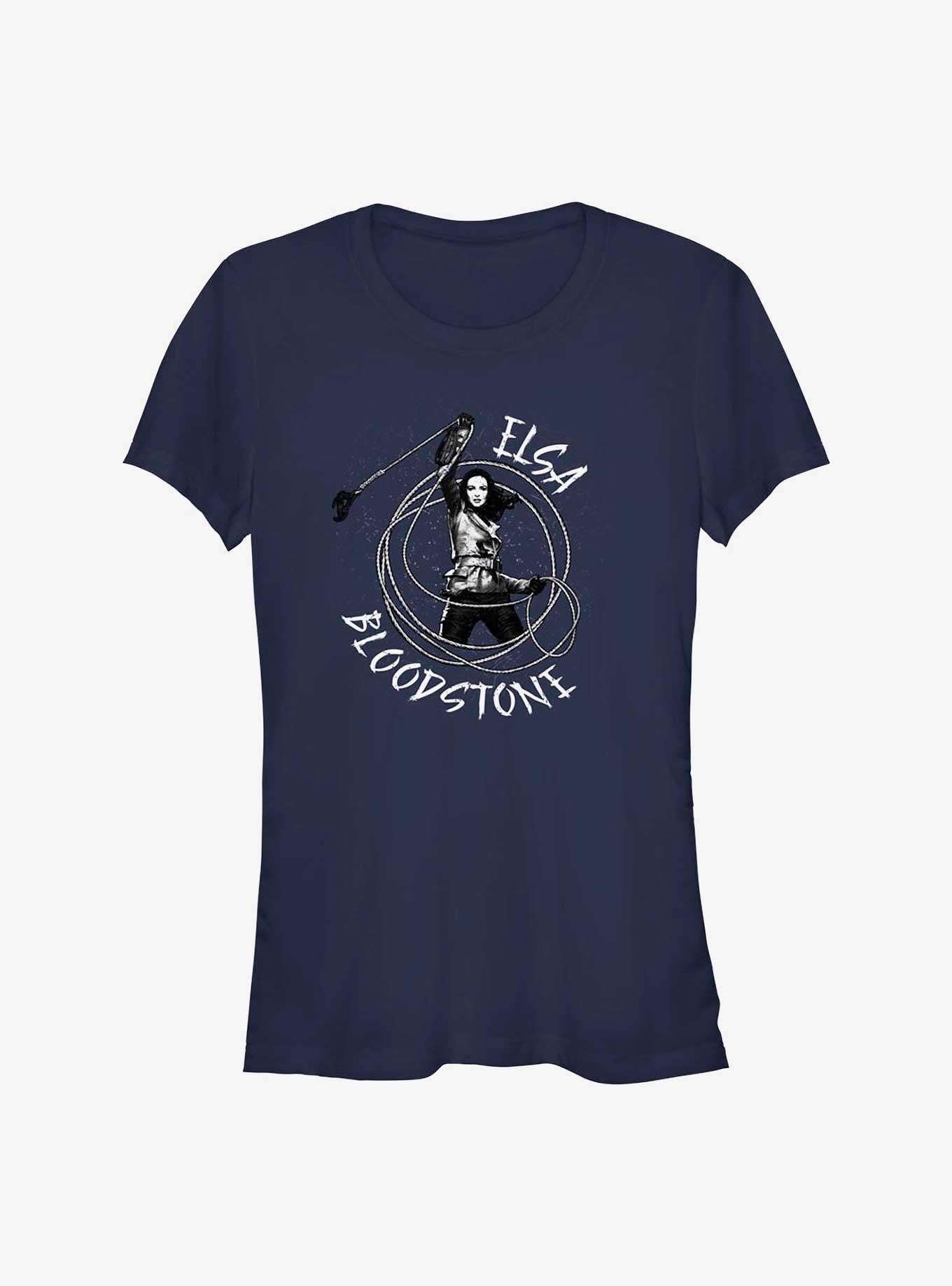 Marvel Studios' Special Presentation: Werewolf By Night Elsa Bloodstone Lasso Girls T-Shirt, NAVY, hi-res