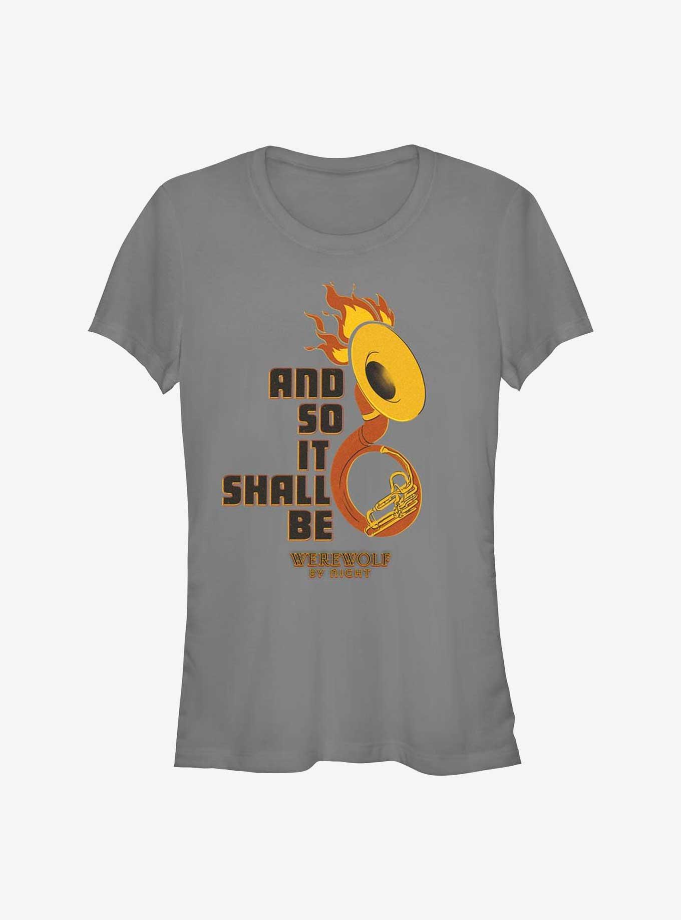 Marvel Studios' Special Presentation: Werewolf By Night Flaming Horn Girls T-Shirt, , hi-res