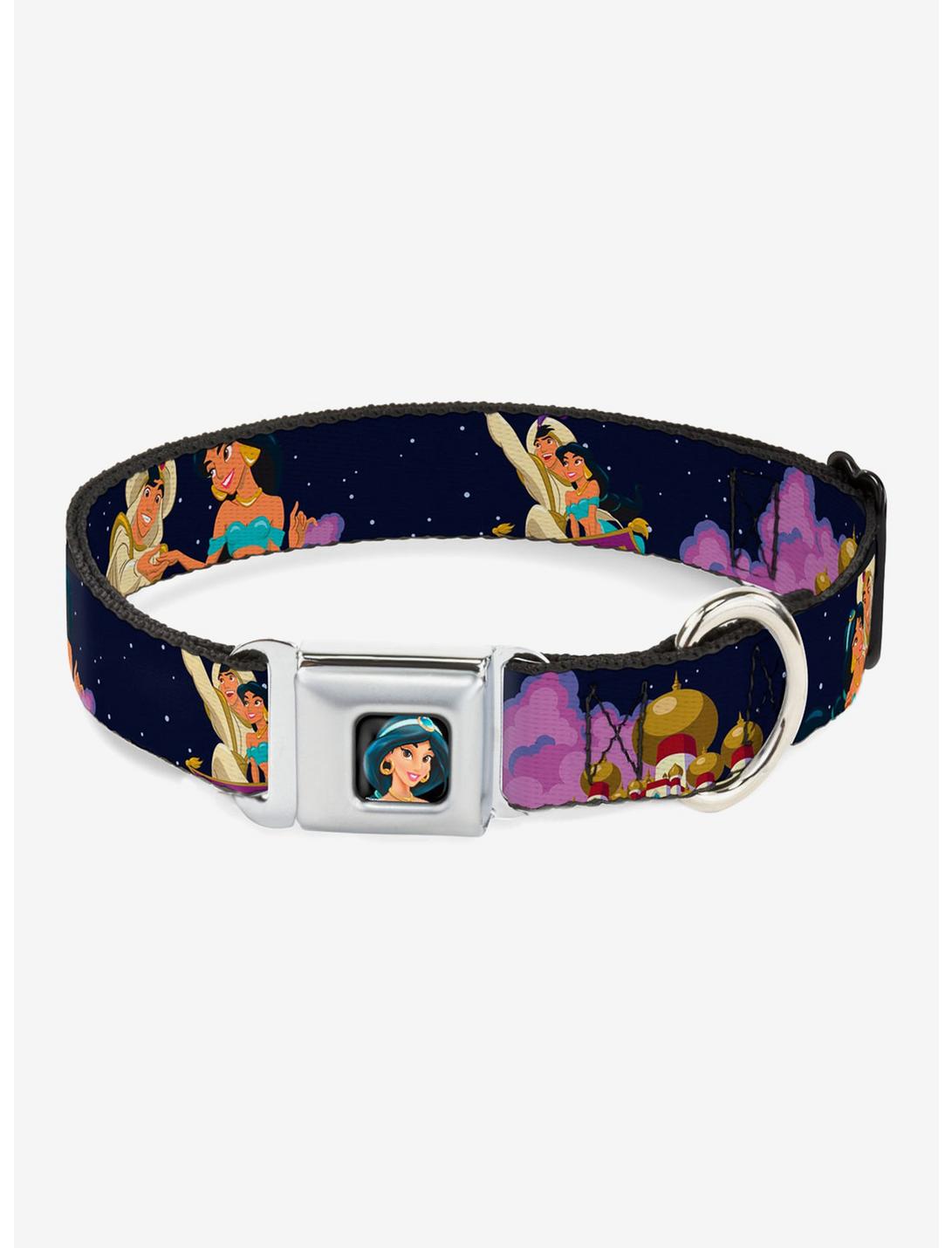 Disney Aladdin Jasmine Magic Carpet Ride Scenes Seatbelt Buckle Dog Collar, MULTICOLOR, hi-res