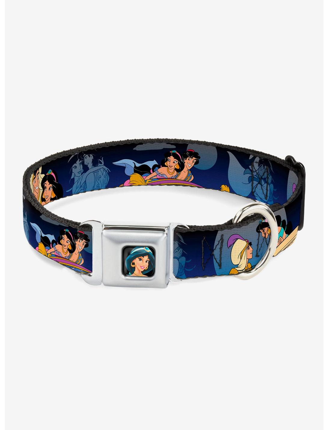 Disney Aladdin Jasmine Scenes Seatbelt Buckle Dog Collar, MULTICOLOR, hi-res