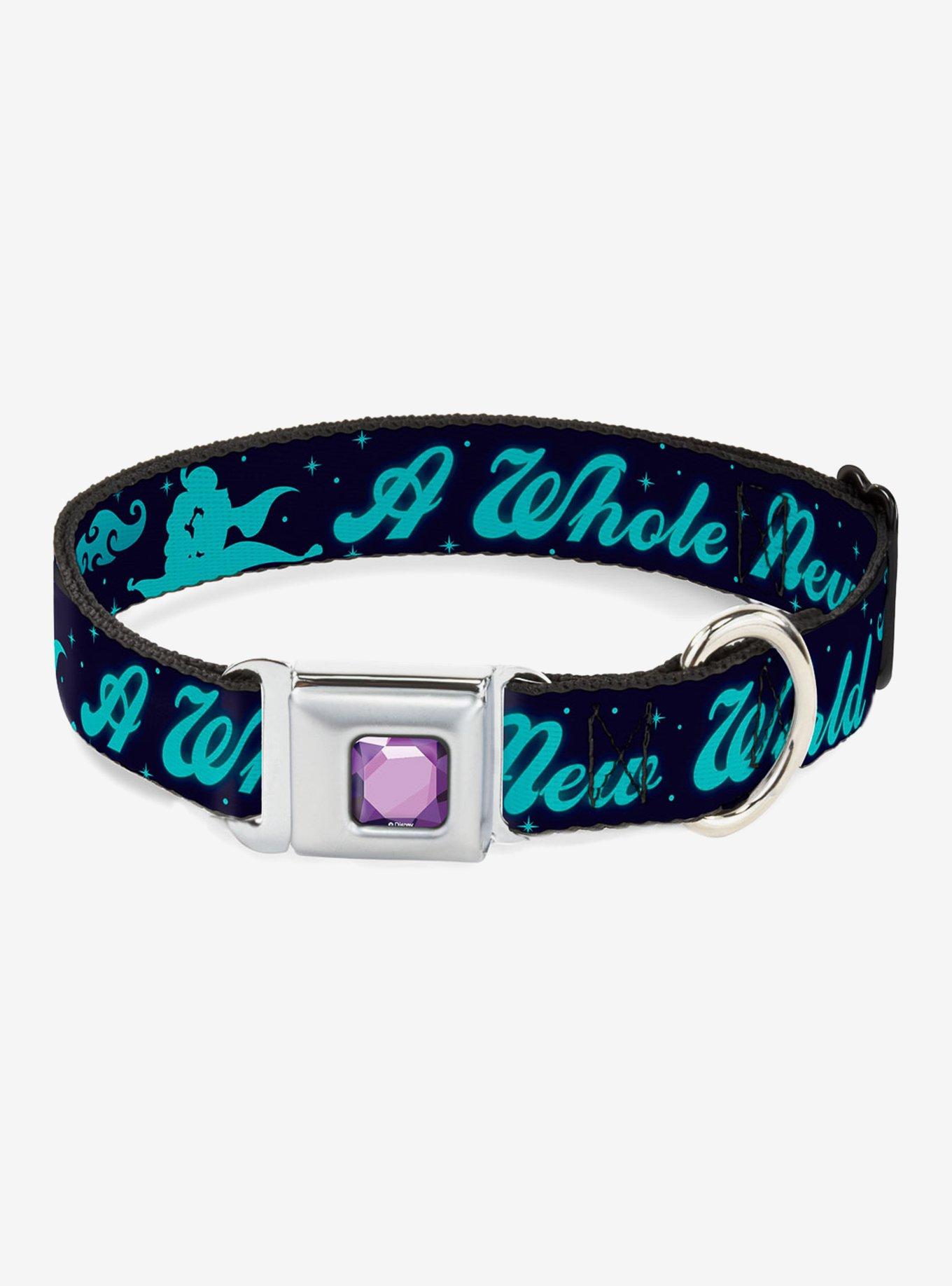 Disney Aladdin Jasmine Silhouette Seatbelt Buckle Dog Collar, , hi-res