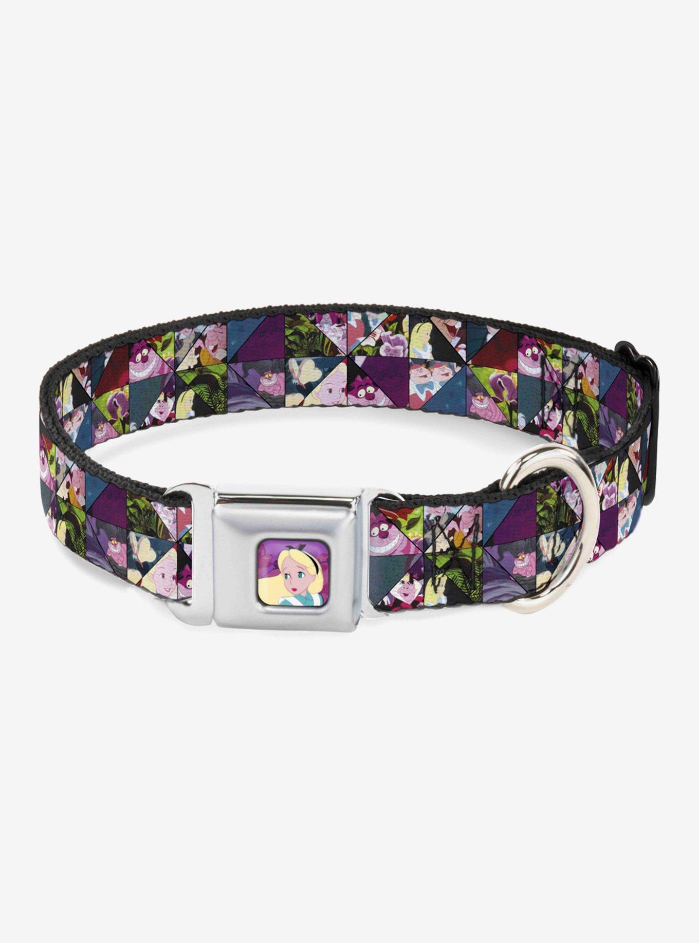 Disney Alice In Wonderland Kaleidoscope Scenes Seatbelt Buckle Dog Collar, , hi-res