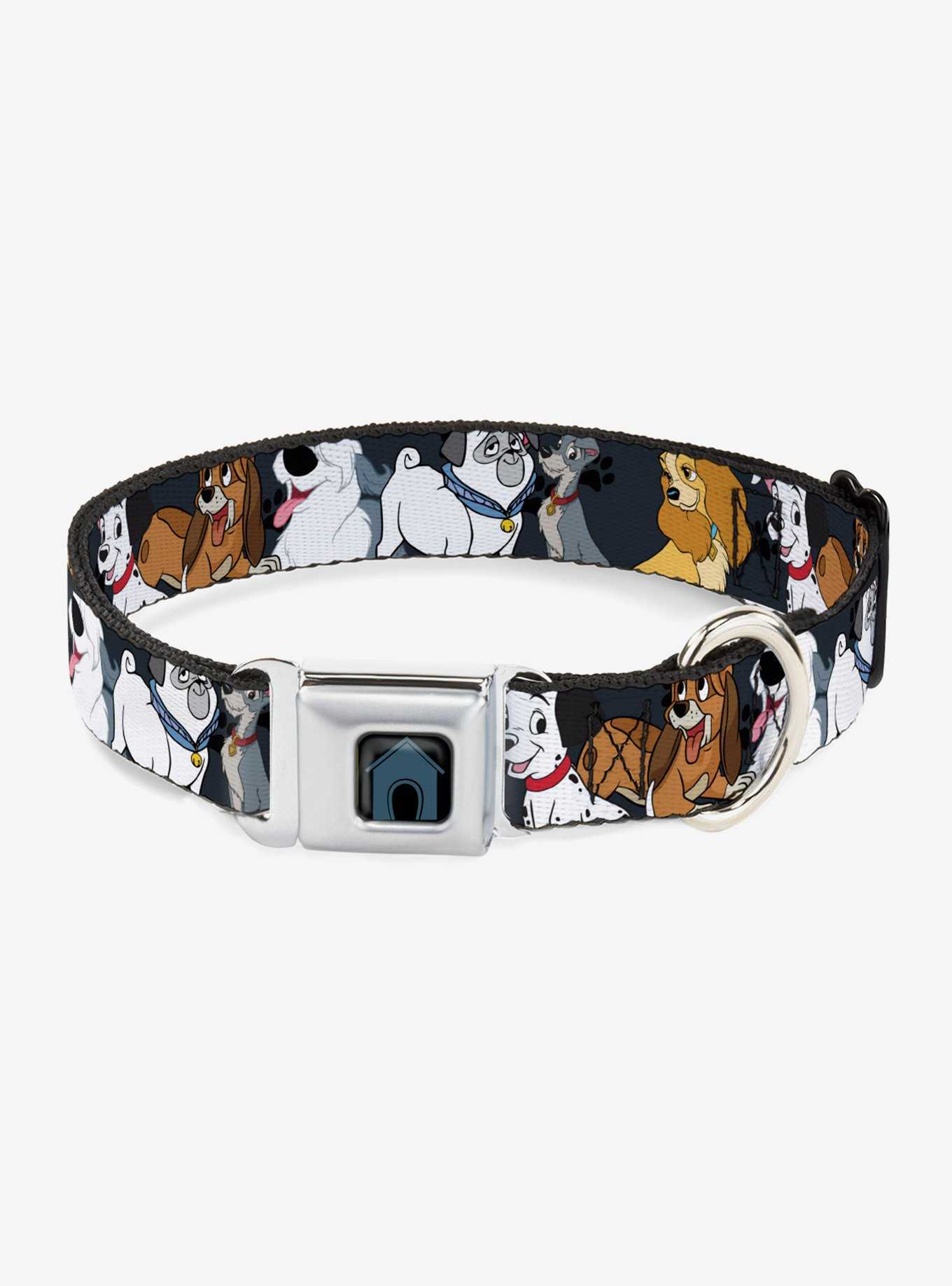 Disney Dogs Group Collage Seatbelt Buckle Dog Collar, , hi-res
