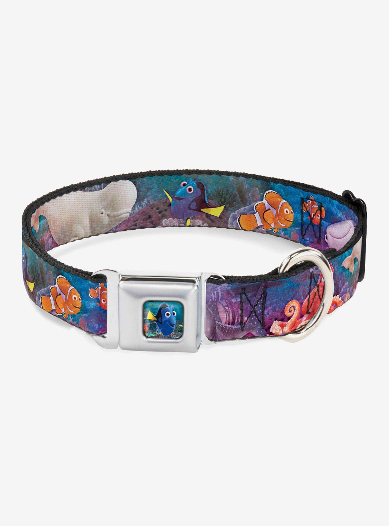 Disney Pixar Finding Dory Friends Under The Sea Seatbelt Buckle Dog Collar, MULTICOLOR, hi-res