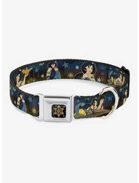 Disney Aladdin Carpet Ride Jasmine Flowers Seatbelt Buckle Dog Collar, , hi-res