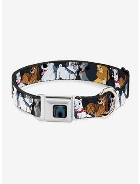 Plus Size Disney Dogs Group Collage Seatbelt Buckle Dog Collar, , hi-res