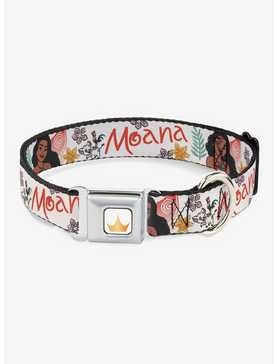 Disney Moana With Pua And Hei Hei Sail Pose Seatbelt Buckle Dog Collar, , hi-res