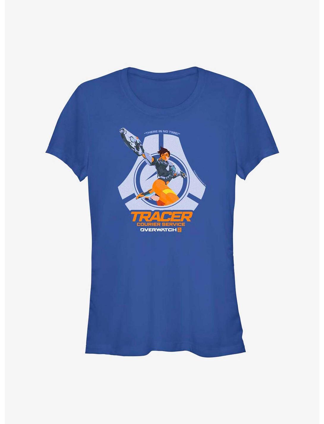 Overwatch 2 Tracer Courier Service Girls T-Shirt, ROYAL, hi-res