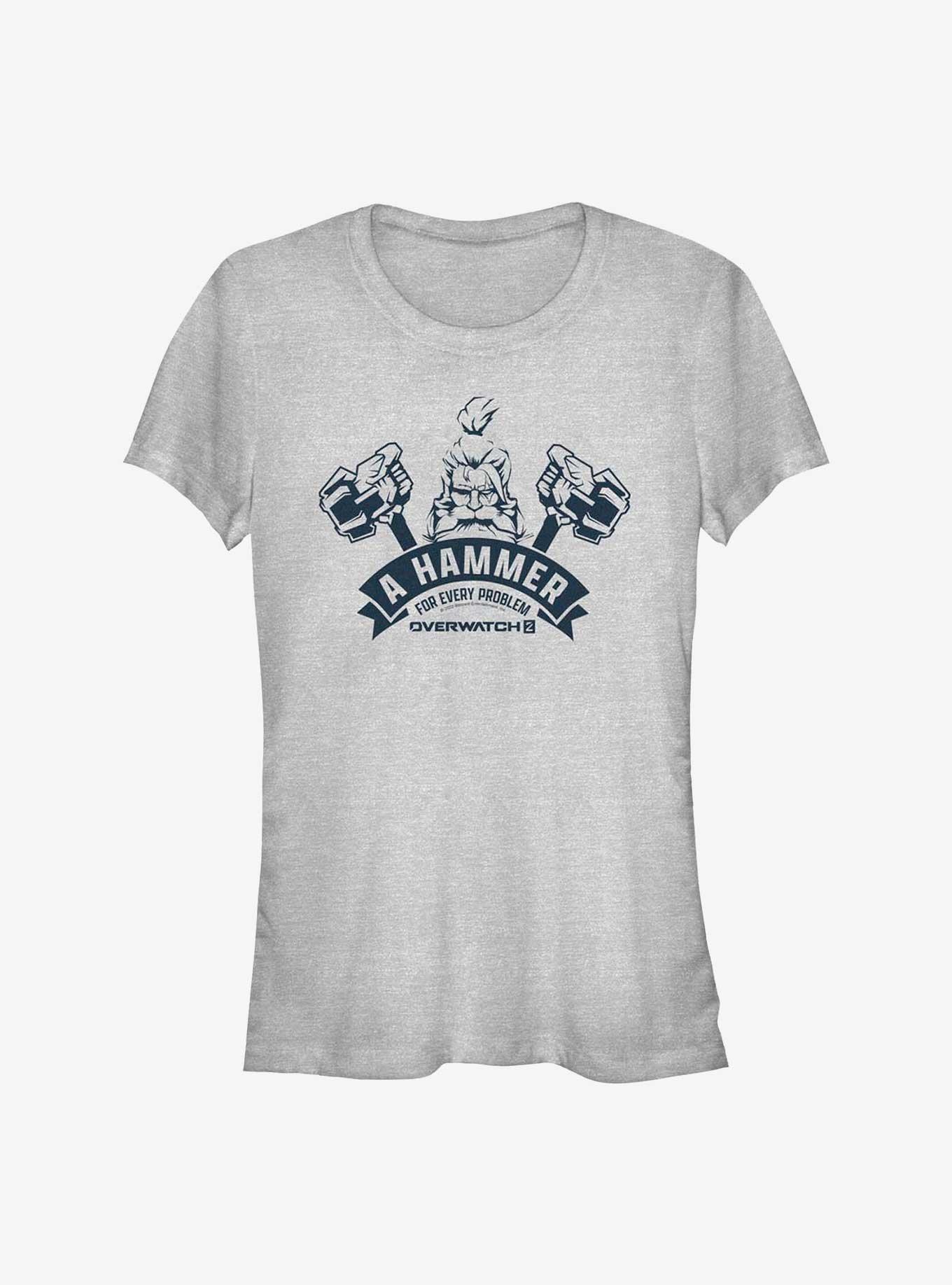 Overwatch 2 Reinhardt A Hammer For Every Problem Girls T-Shirt, , hi-res