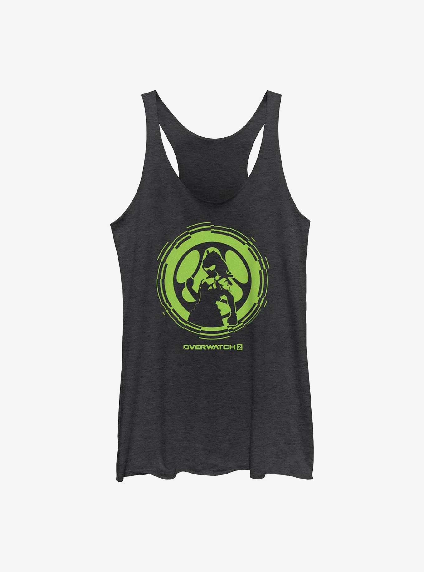 Overwatch 2 Lucio Super Crest Girls Tank, BLK HTR, hi-res