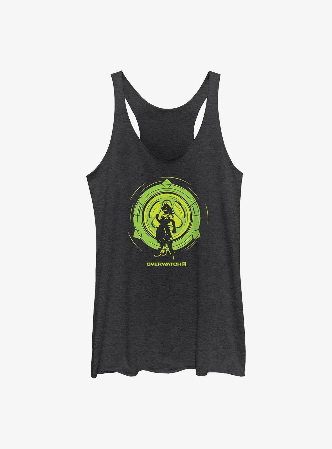 Overwatch 2 Lucio Sonic Crest Girls Tank, BLK HTR, hi-res