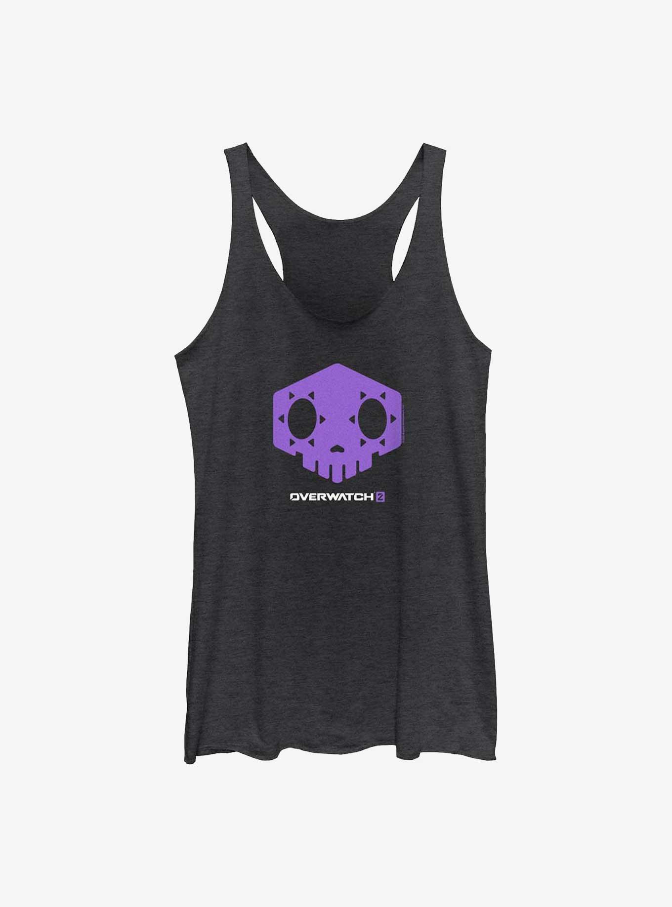 Overwatch 2 Sombra Icon Girls Tank, BLK HTR, hi-res