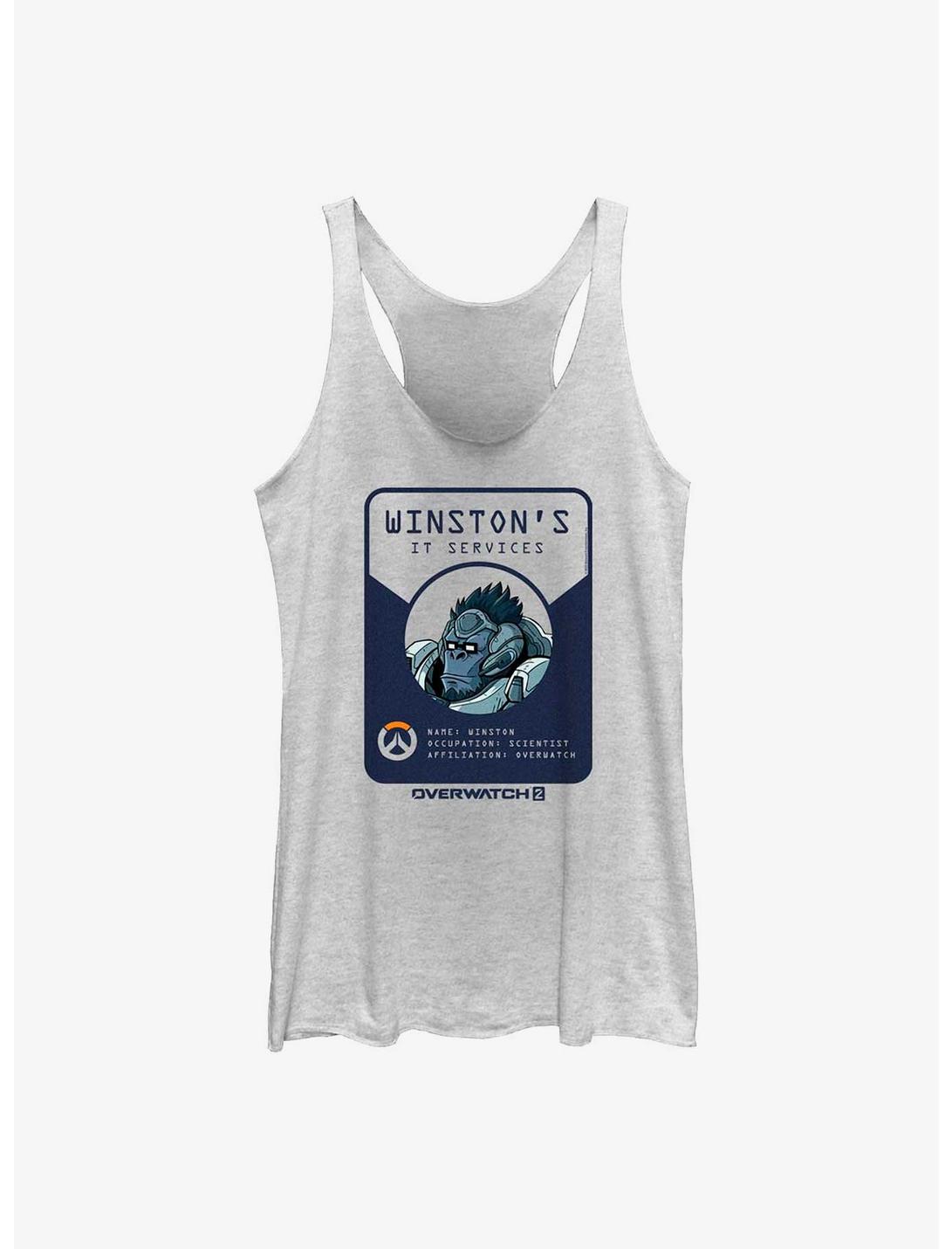 Overwatch 2 Winston's IT Services Girls Tank, WHITE HTR, hi-res