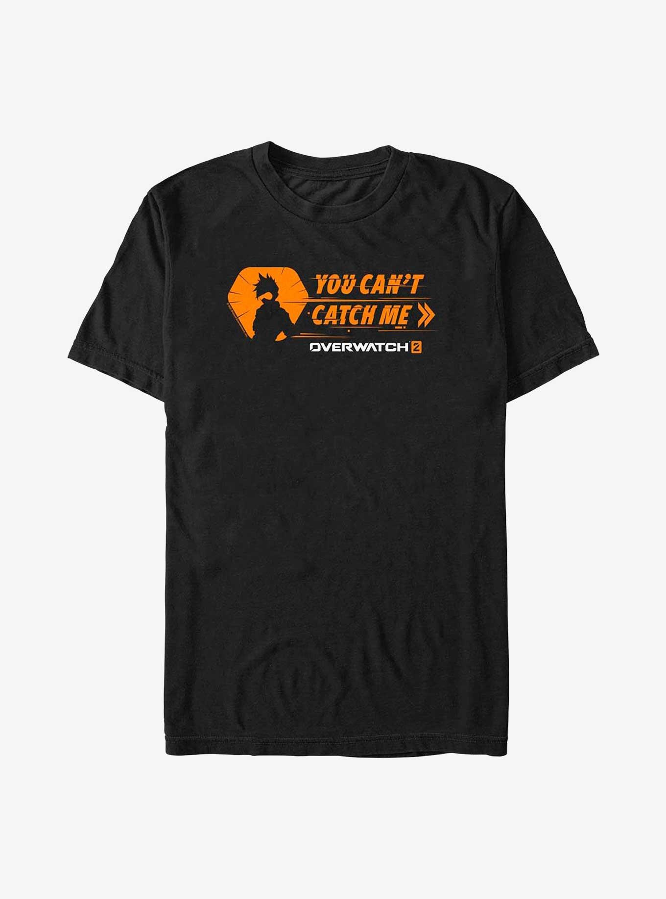 Overwatch 2 Tracer You Can't Catch Me T-Shirt, BLACK, hi-res