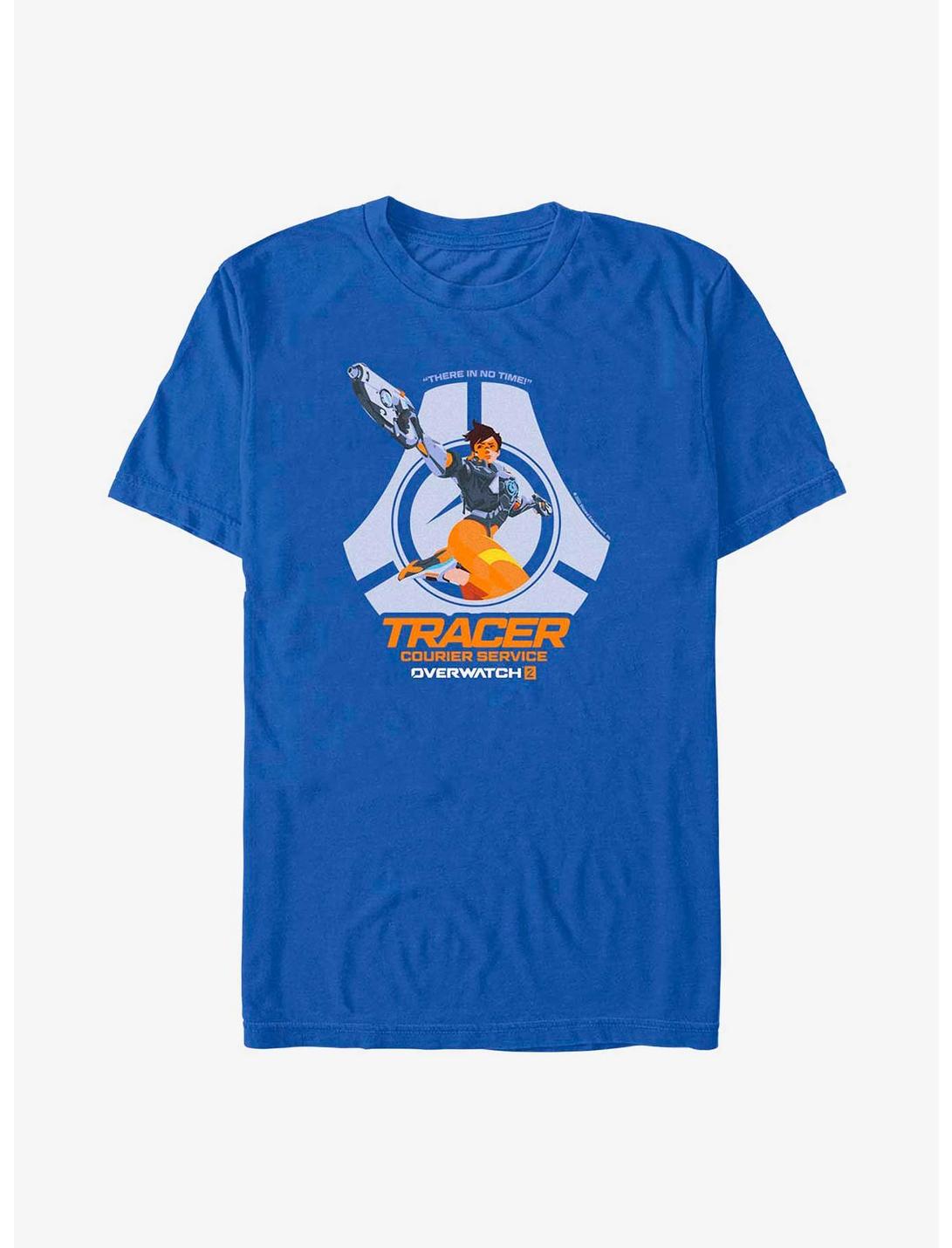 Overwatch 2 Tracer Courier Service T-Shirt, ROYAL, hi-res