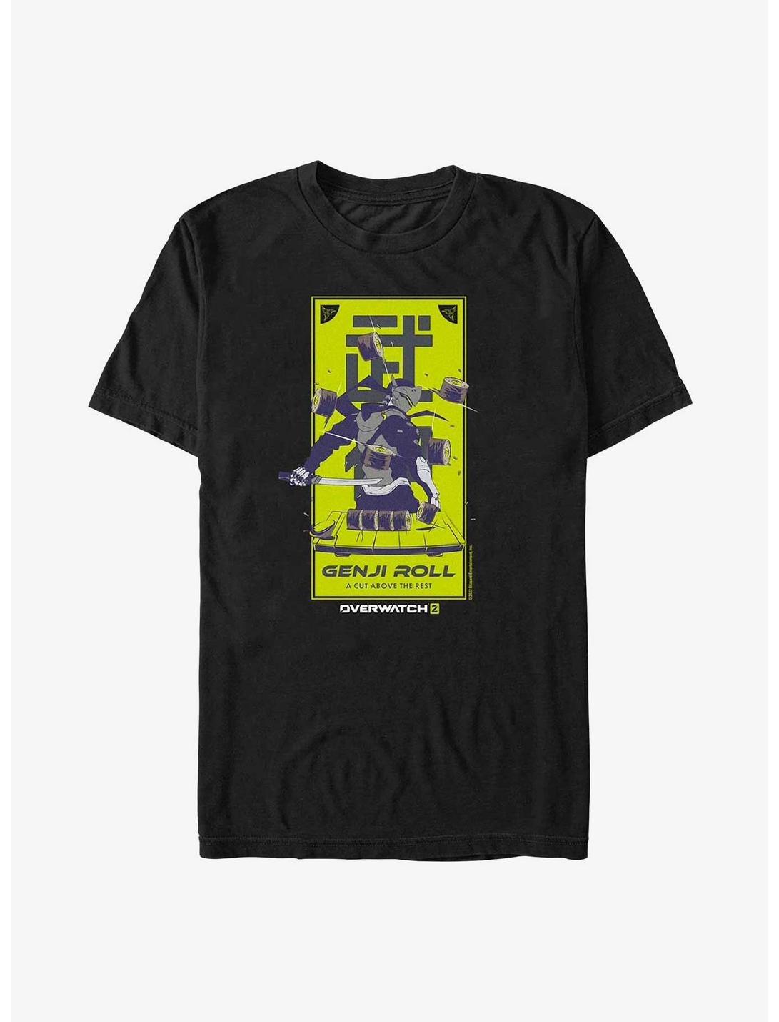 Overwatch 2 Genji Roll Poster T-Shirt, BLACK, hi-res