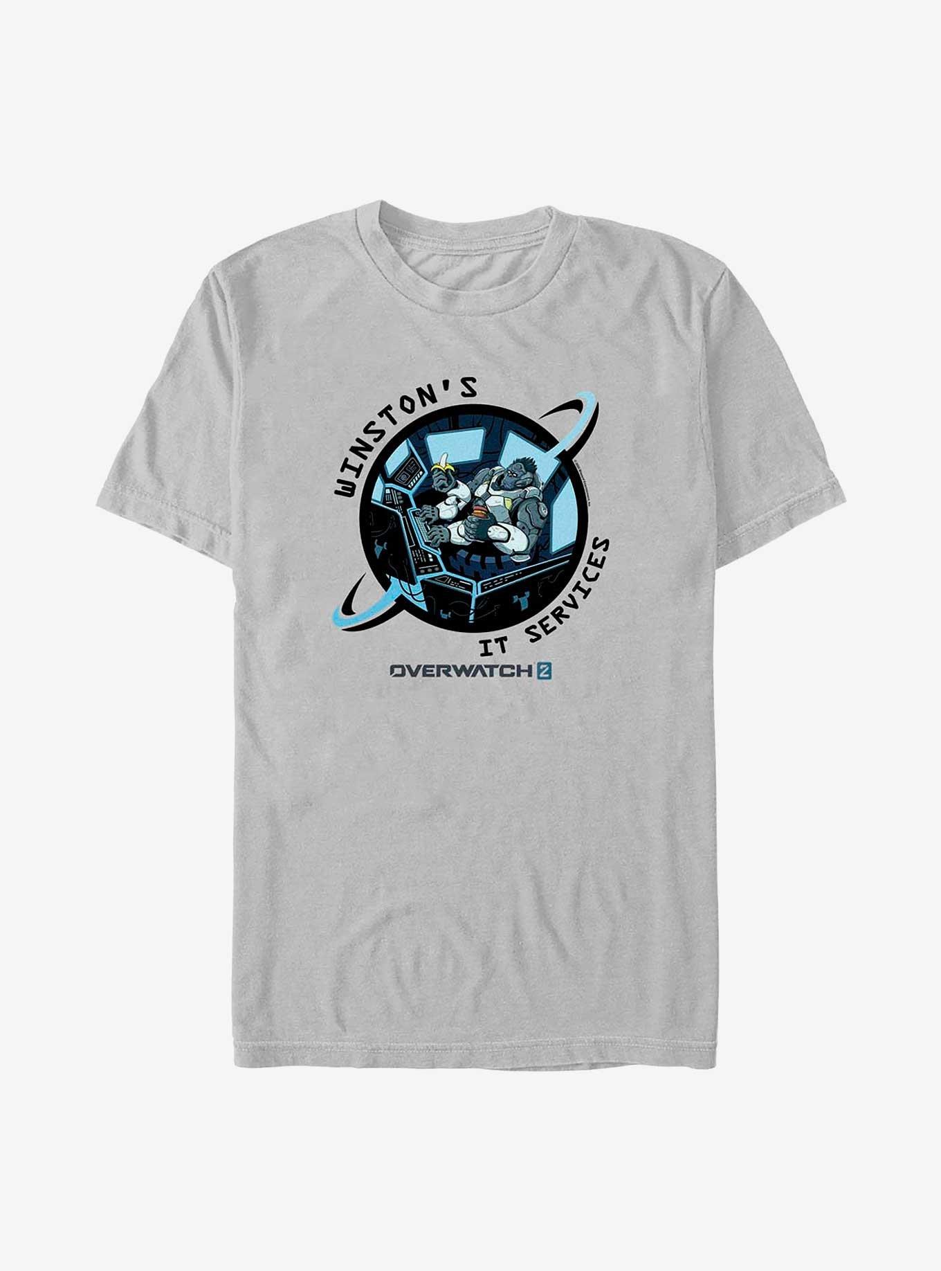 Overwatch 2 Winston's IT Services T-Shirt, SILVER, hi-res