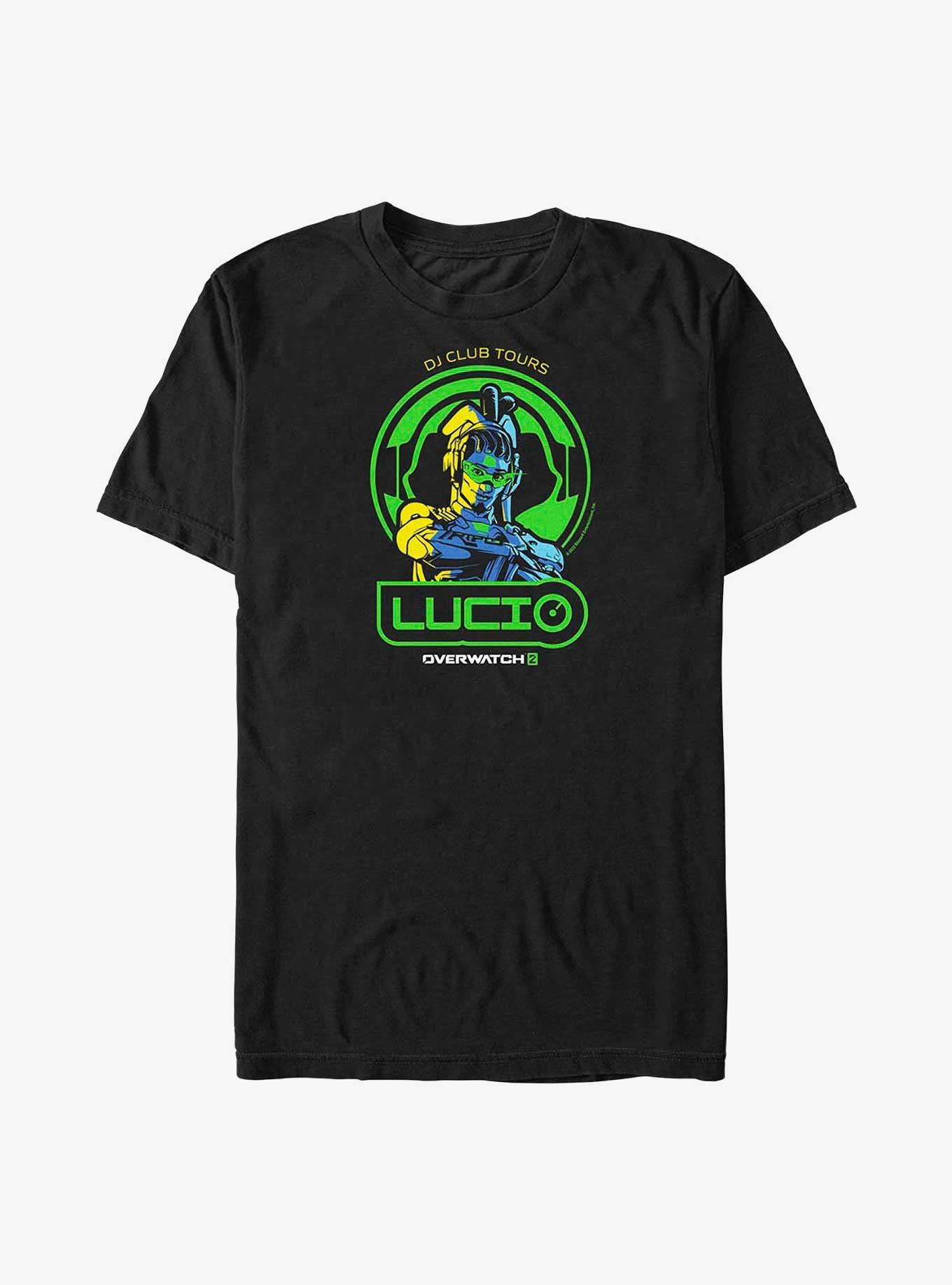 Overwatch 2 Lucio DJ Club Tours T-Shirt, BLACK, hi-res