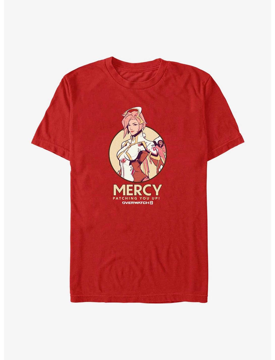 Overwatch 2 Mercy Patching You Up T-Shirt, RED, hi-res