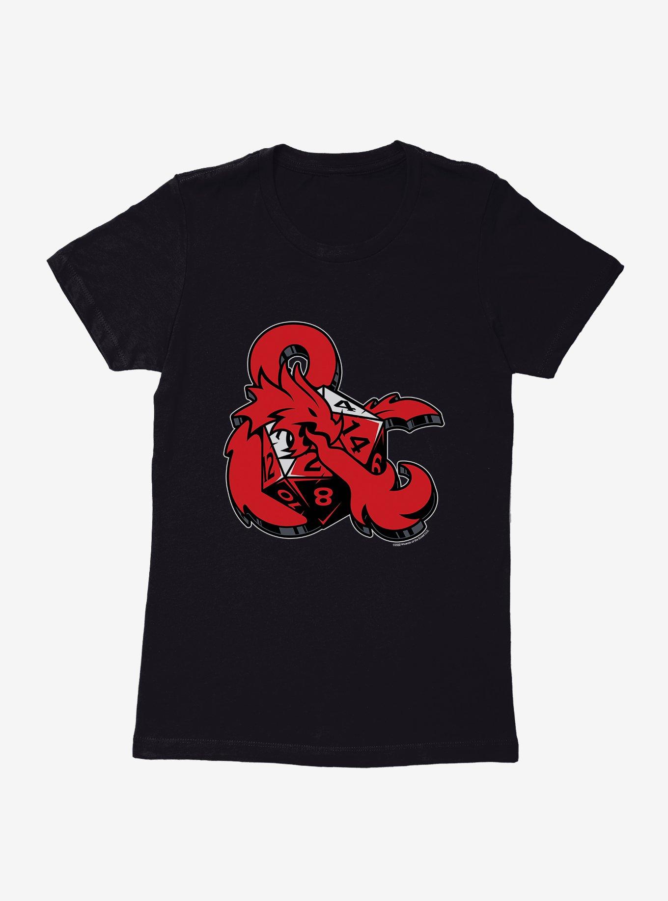 Dungeons & Dragons Ampersand Dice Womens T-Shirt, BLACK, hi-res