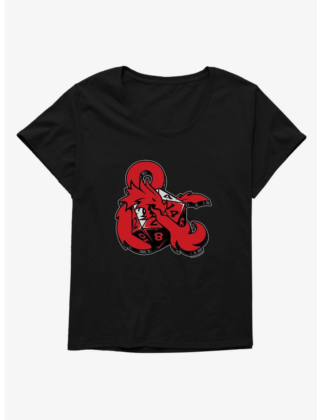 Dungeons & Dragons Ampersand Dice Womens T-Shirt Plus Size, BLACK, hi-res