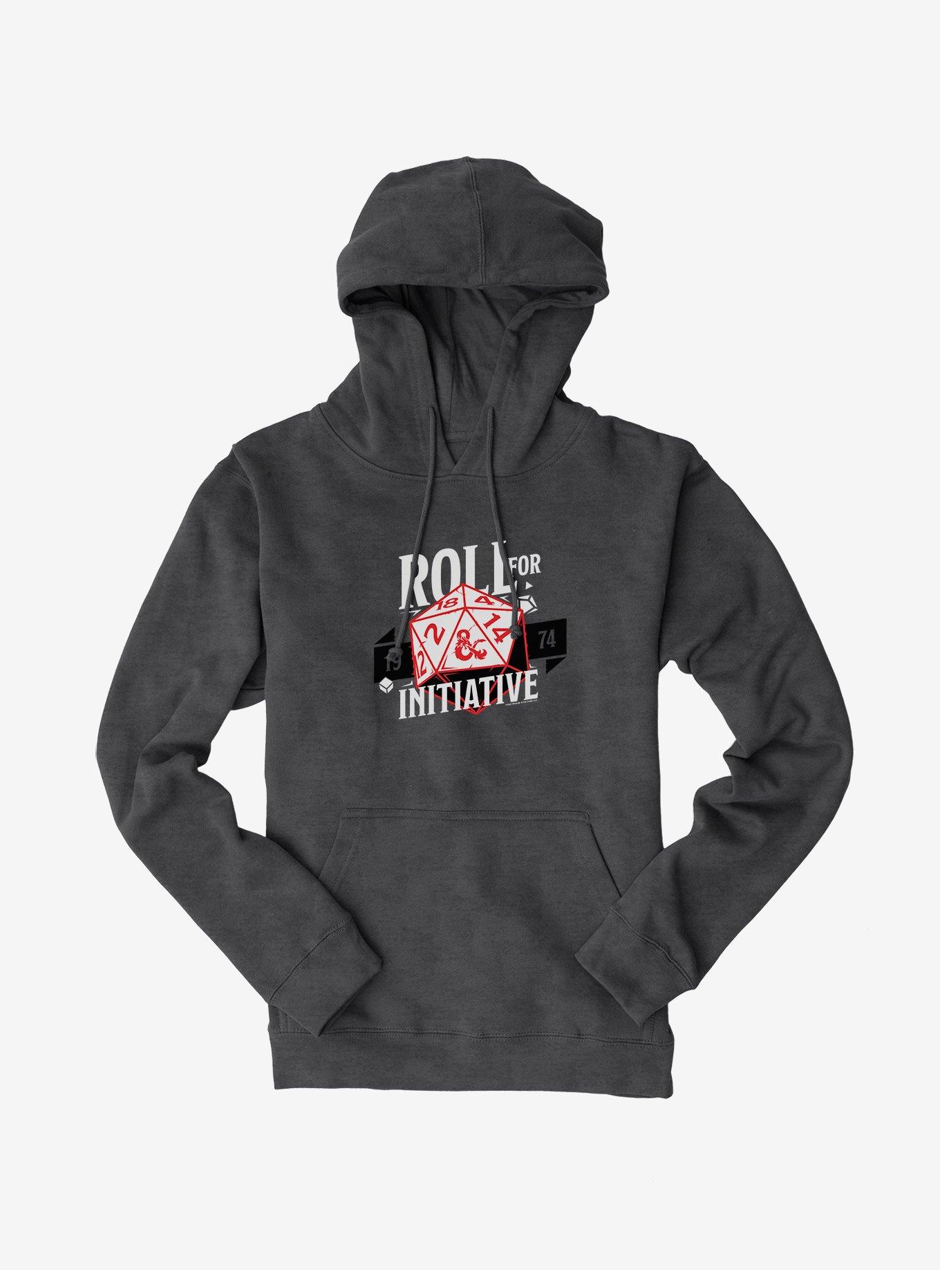 Dungeons & Dragons Roll For Initiative Hoodie, CHARCOAL, hi-res