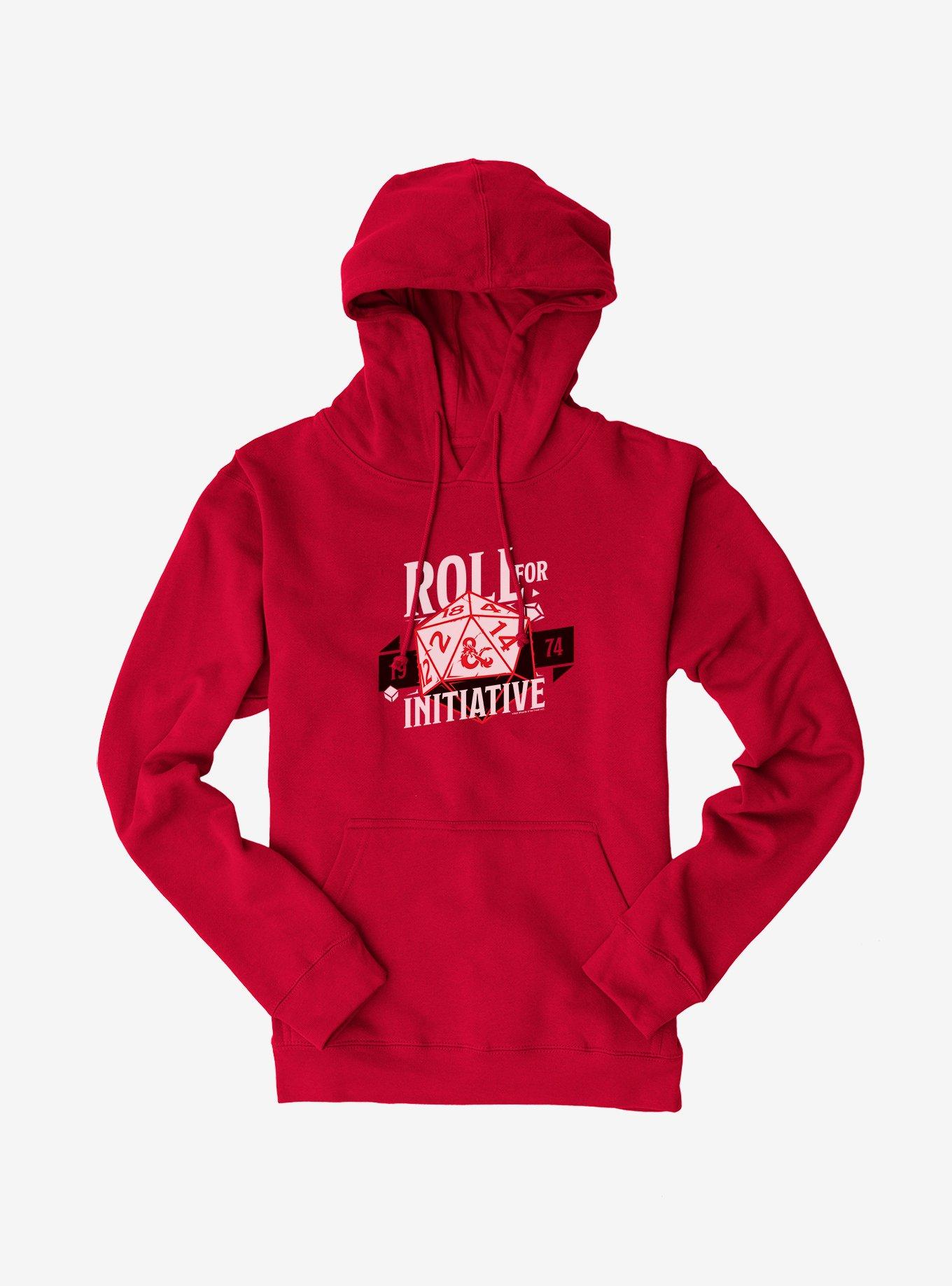 Dungeons & Dragons Roll For Initiative Hoodie, RED, hi-res