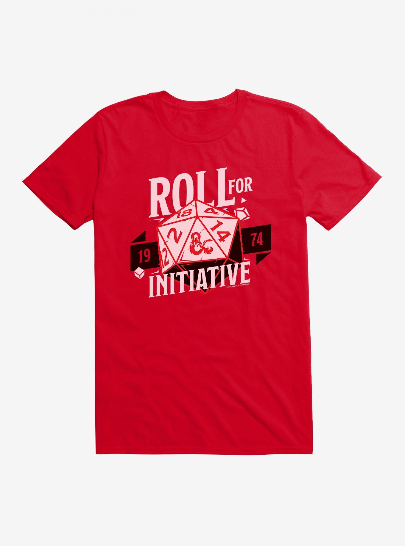 Dungeons & Dragons Roll For Initiative T-Shirt, RED, hi-res