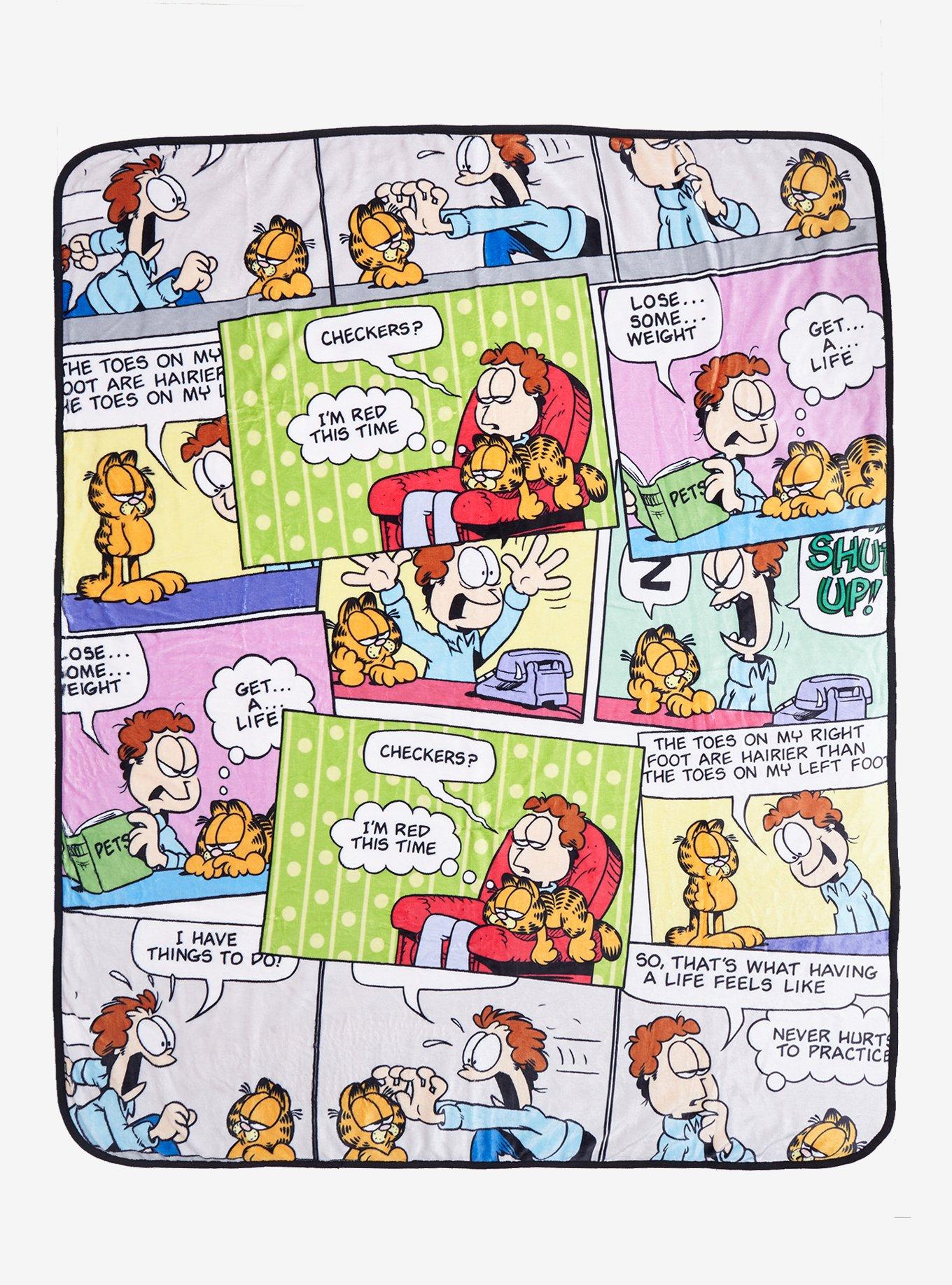 Garfield Comic Panels Throw Blanket, , hi-res