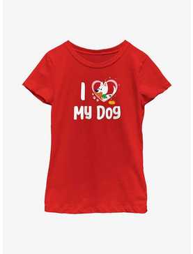 Disney Bolt Love My Dog Youth Girls T-Shirt, , hi-res